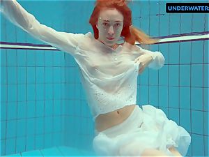 ginger-haired Diana scorching and crazy in a milky sundress