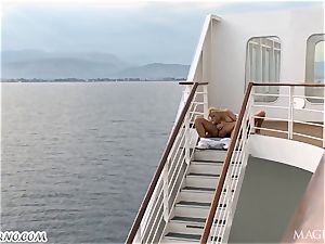 buttfuck pornography with the captain and his assistant on a luxury yacht