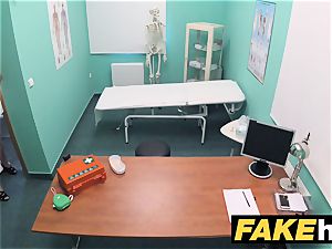 fake clinic diminutive ash-blonde Czech patient health test