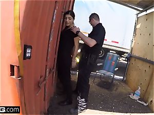 nail the Cops Latina dame caught sucking a cops man meat
