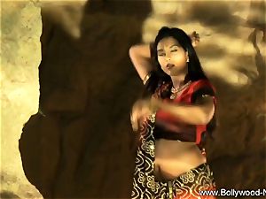 Indian brown-haired Dance Gracefully
